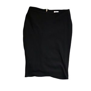 Parker Black Ruched Pencil Skirt